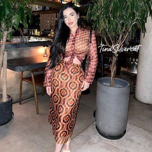 BLOGGER'S FAVE! Zara Printed Organza Blouse Sz XS NWT